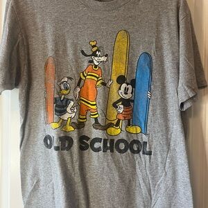 Disney Old School Grey Tshirt with Mickey Donlad and Goofy size Medium